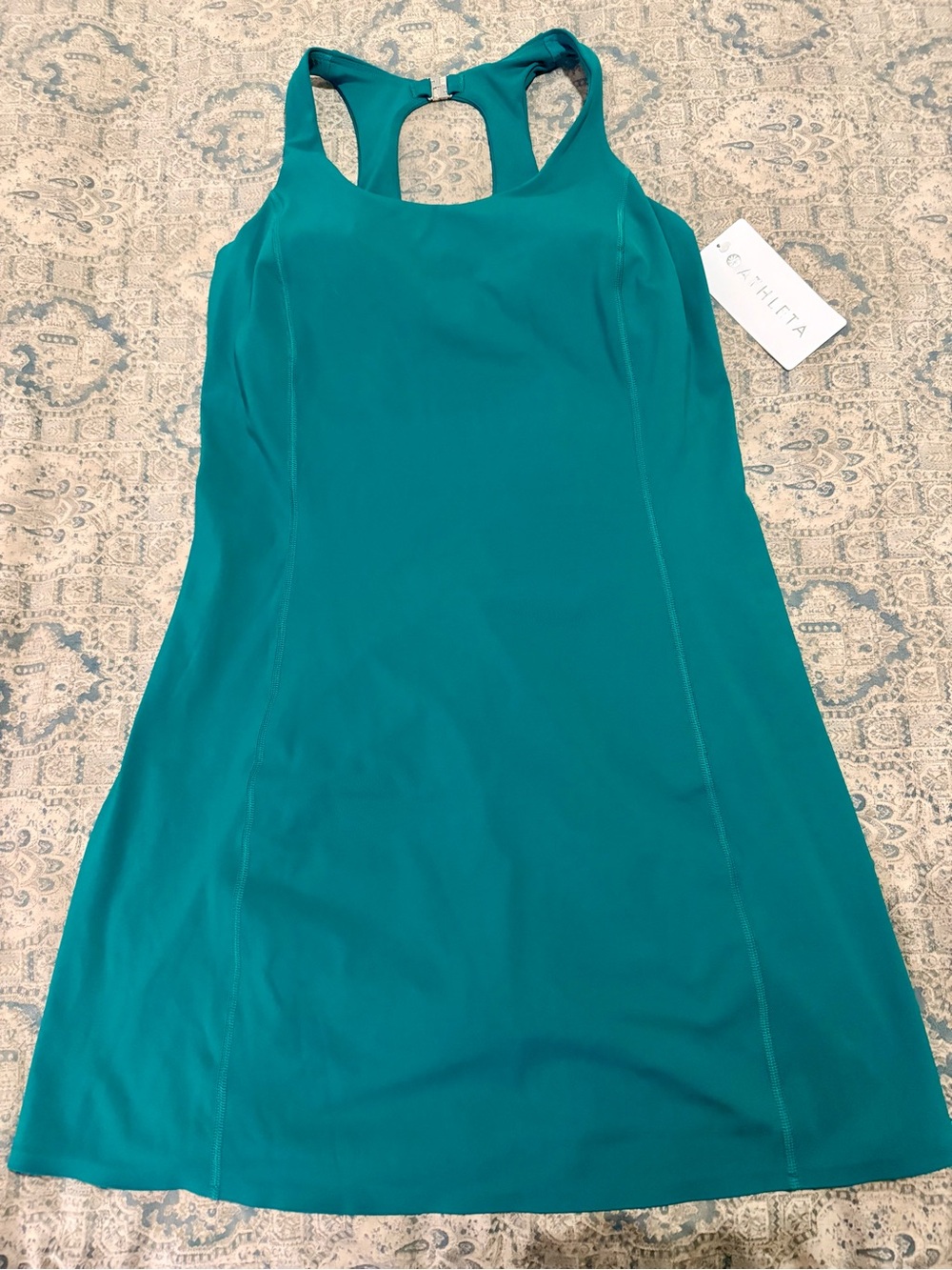 Athleta Teal Ultimate Ease Racerback Mini Dress